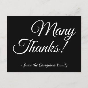 Postale Respectueux, Élégant "Merci Beaucoup !" Carte post