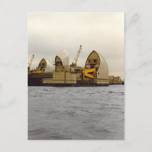Postale River Thames Barrier London Construction Carte pos