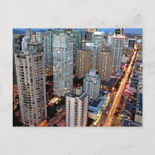 Postale Robson Street Vancouver Colombie-Britannique carte