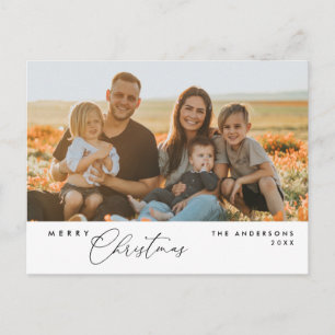 Postale Romantique Moderne, Carte de Noël de Famille Joyeu