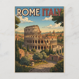 Postale Rome Italie Anime Vintage Carte de Voyage