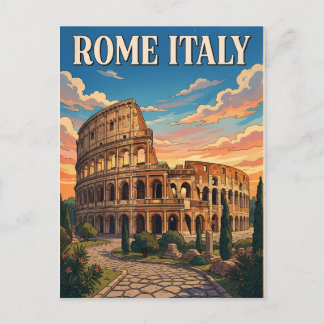 Postale Rome Italie Anime Vintage Carte de Voyage