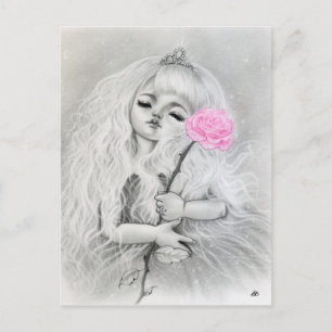 Postale Rose Rose Love Dreamy Girl Big Eye Art Carte posta