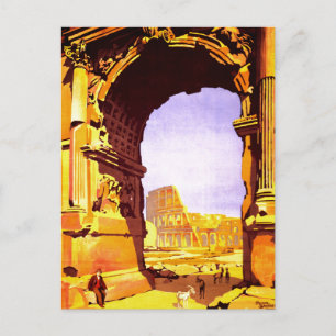 Postale Ruines vintages de Rome Italie Poster carte postal