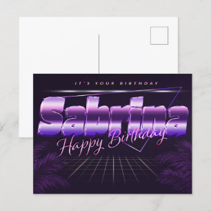 Postale Sabrina Nom Prénom Anniversaire de la carte postal