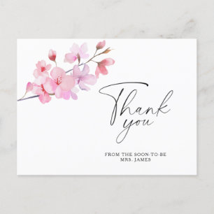 Postale Sakura - carte de remerciements de douche nuptiale