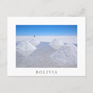 Postale Salar de Uyuni salines blanc frontière carte posta