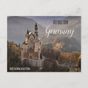 Postale Salutations de Allemagne Neuschwanstein Carte Post