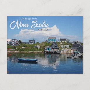 Postale Salutations de Nouvelle-Écosse Canada Carte postal