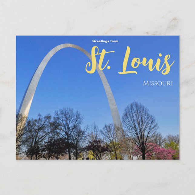 Postale Salutations de St Louis Arch Missouri Carte postal (Devant)