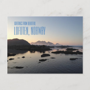 Postale Salutations des îles Lofoten, Norvège carte photo