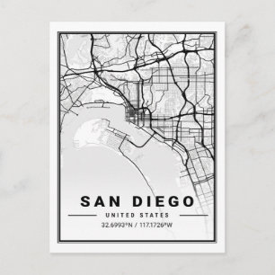 Postale San Diego California USA Travel City Carte