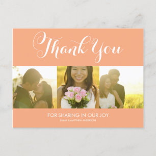 POSTALE SCRIPT WHIMSIQUE   CARTE POSTCARD MERCI MARIAGE