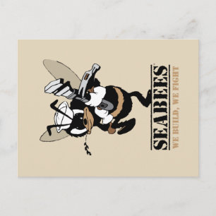 Postale Seabees Nous construisons Nous combattons Carte Po