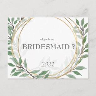 Postale Serez-vous mon bouquet de feuillage de carte mère