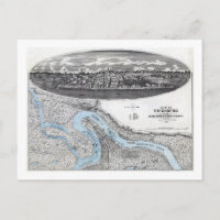 Siège de Vicksburg - Guerre civile Carte panoramiq