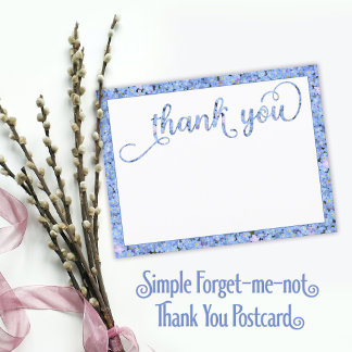 Postale Simple Carte de Remerciement Fleur d'Oubli