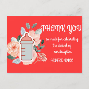 Postale Sip and See New Baby Carte de remerciements person