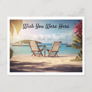 Postale Souhaitez-Vous Être Ici Vacances Modèle Carte Post