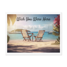 Souhaitez-Vous Être Ici Vacances Modèle Carte Post
