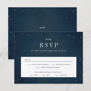 Postale Sous La Carte De Réponse RSVP De Mariage D'Étoiles