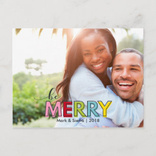 Postale Soyez joyeux Festif Noël Photo Holiday Carte posta