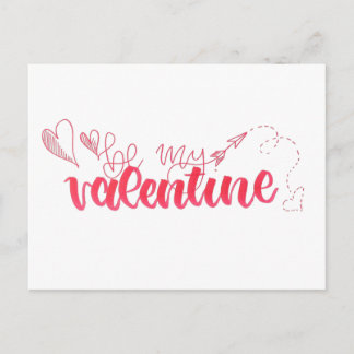 Postale Soyez ma carte Valentine
