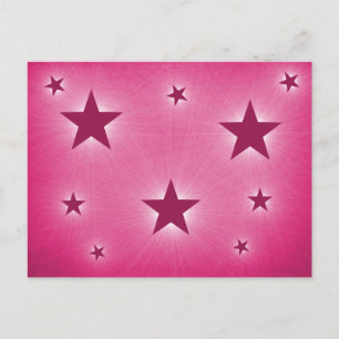 Postale Stars dans le ciel de nuit carte postale, Magenta