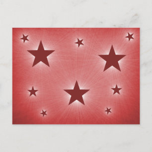 Postale Stars dans le ciel de nuit carte postale, rouge fo