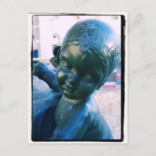 Postale Statue Angélique - Barcelone, Espagne Carte postal