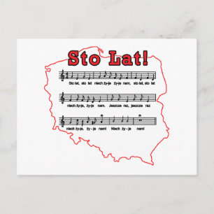 Postale Sto Lat ! Carte de la chanson polonaise