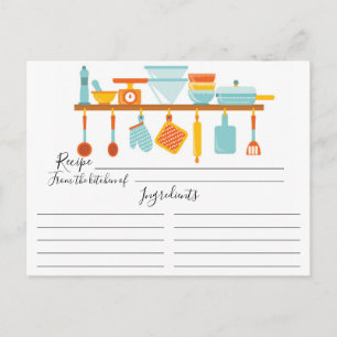Postale Stock de la carte de recettes de cuisine