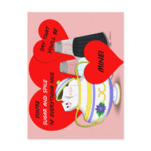 Sucre et Épices - Art de carte de la Saint-Valenti
