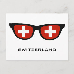 Postale Suisse Shades texte et couleur personnalisés carte
