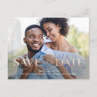 Superbe Photo Swirl Enregistrer La Date Carte Post