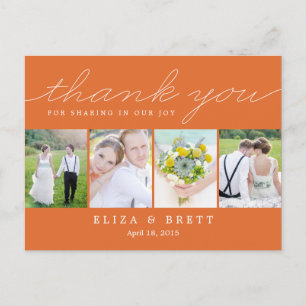 Postale Sweet Collage Carte de remerciements Mariage - Ora