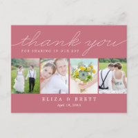 Sweet Collage Mariage Carte de remerciements - Ros
