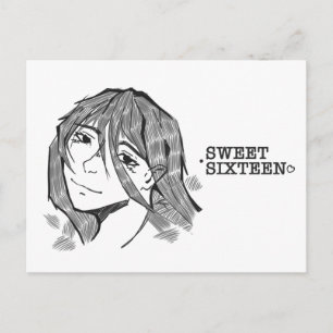 Postale Sweet sixteen carte anime manga