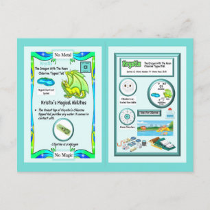 Postale Tableau Périodique Dragon - Carte Chlorine