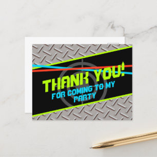 Postale Tag laser garçons Anniversaire Fête Merci Carte de