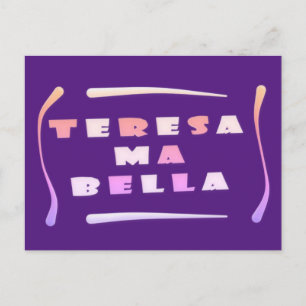Postale Teresa Bella a réalisé sa carte de couleurs mixtes