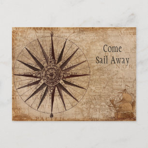 Postale Texte Personnalisé Ancien Pirate Brown Carte Bouss
