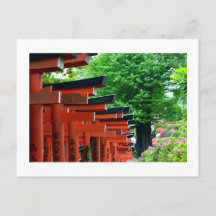Torii Gates, Nezu Shrine : Tokyo, Japon Carte post