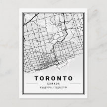 Toronto Ontario Carte de la ville touristique