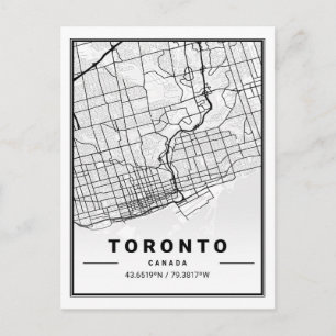 Postale Toronto Ontario Carte de la ville touristique