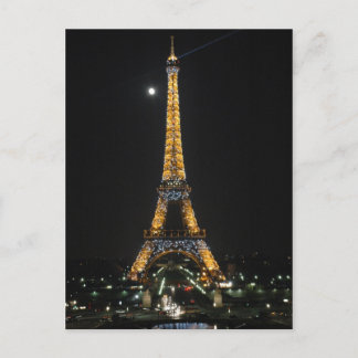 Postale Tour Eiffel étincelante au clair de lune Carte pos