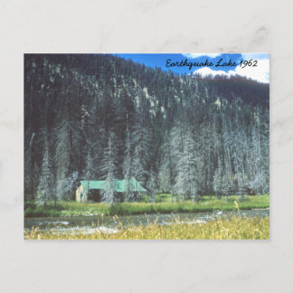 Postale Tremblement de terre Lac 1962 Montana Carte postal