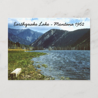 Postale Tremblement de terre Lac 1962 Montana Carte postal