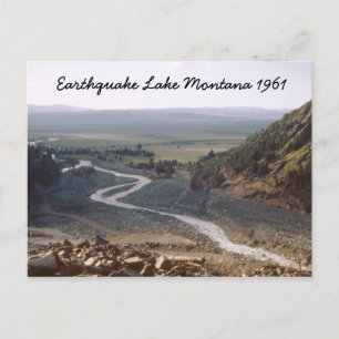 Postale Tremblement de terre Lake Slide Montana 1961 Carte