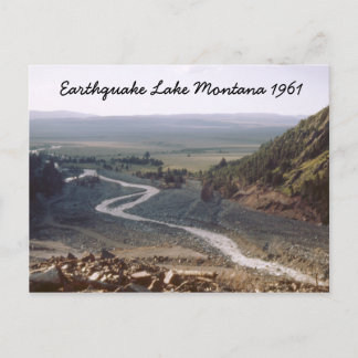 Postale Tremblement de terre Lake Slide Montana 1961 Carte